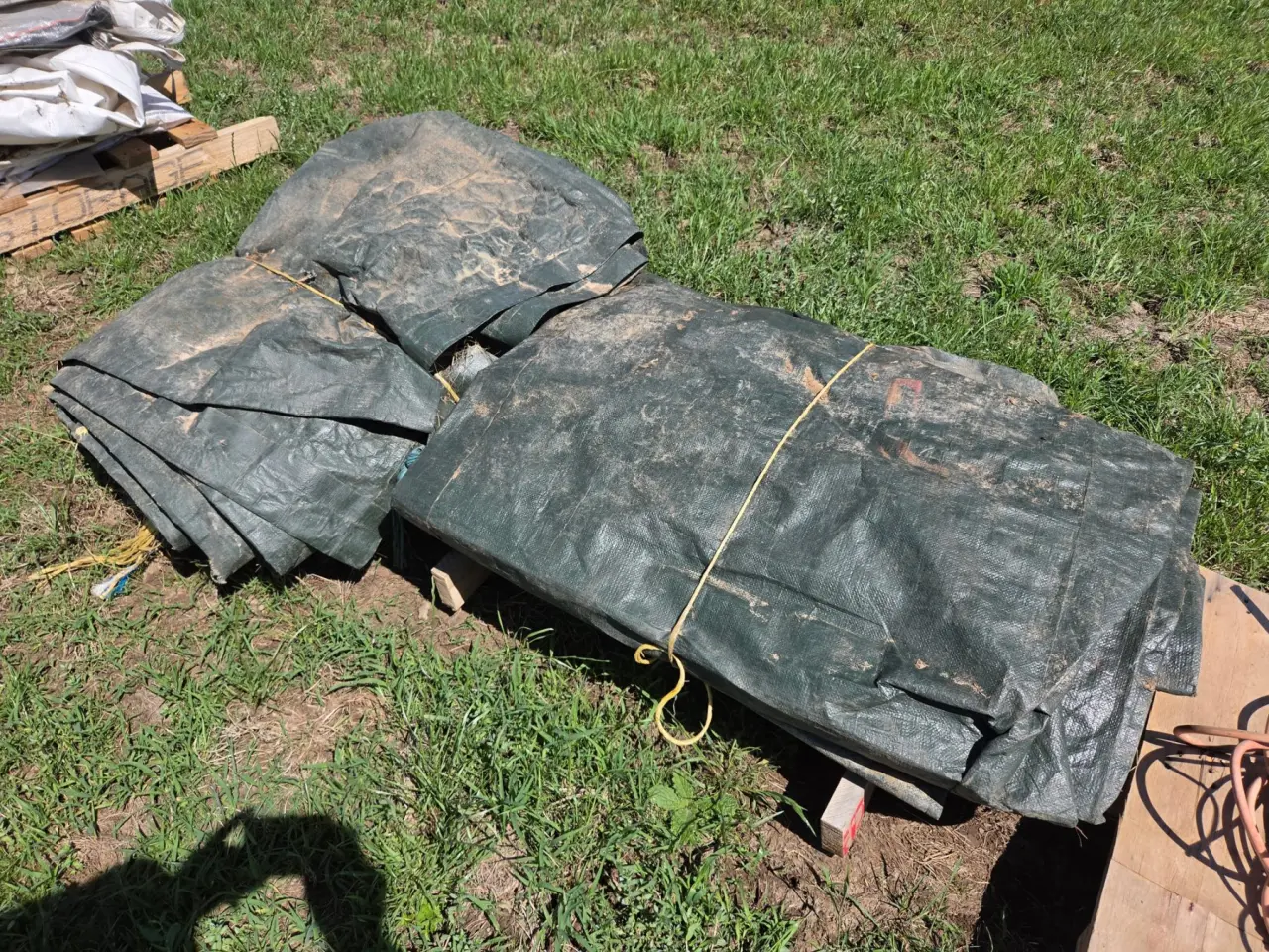 Used - 2x Hay Tarps with Anchor Pegs - photo 4