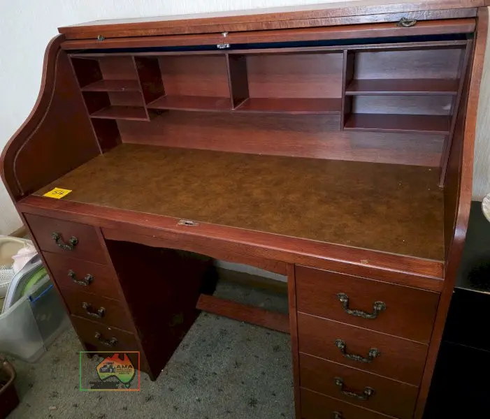 Timber Roll-top Study Desk - photo 4