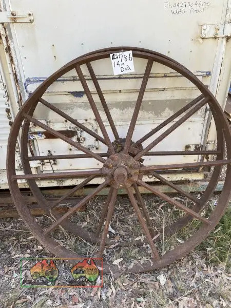 2x Old Steel Wheels 1400mm  dia - photo 1
