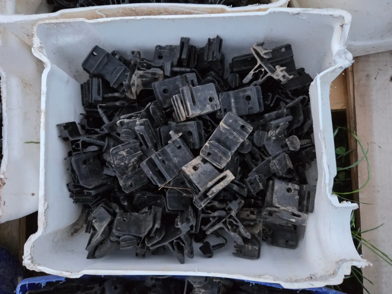 Used - Bucket (N) of Electric Fence Insulators - photo 2