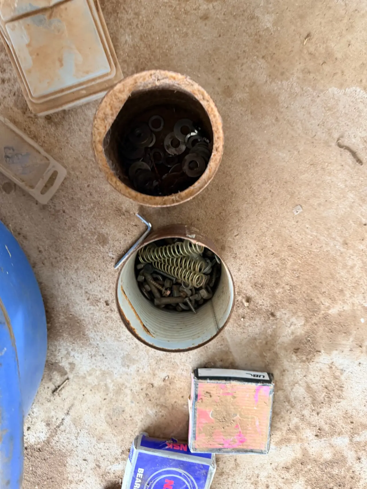 Tub full of assorted nuts, bolts, screws, rivets etc. - photo 2
