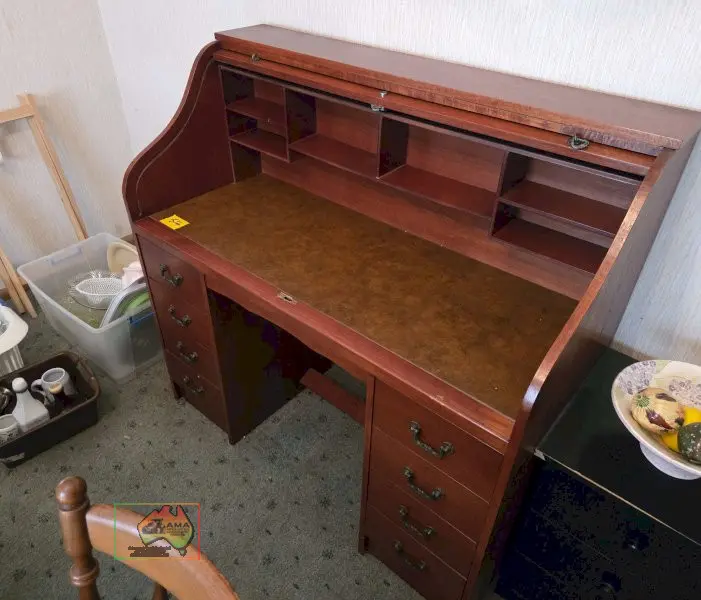 Timber Roll-top Study Desk - photo 2