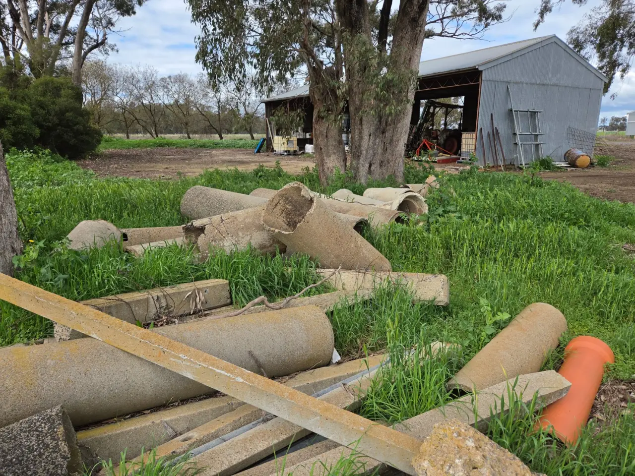 Assorted Concrete & Clay Pipes - photo 1