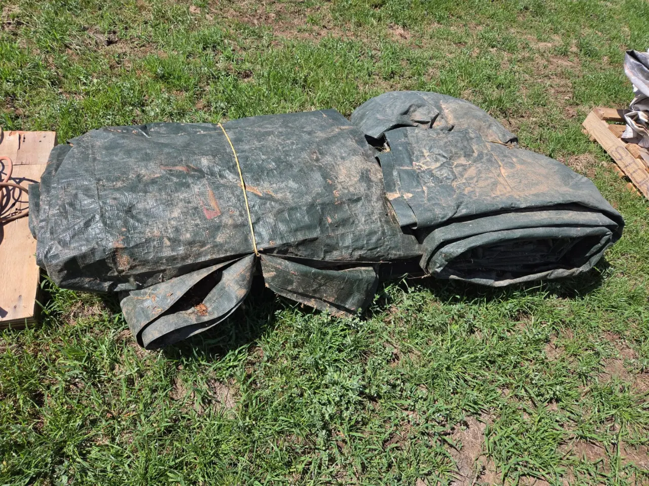 Used - 2x Hay Tarps with Anchor Pegs - photo 1