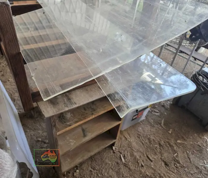2x Timber Tables & Perspex - photo 6