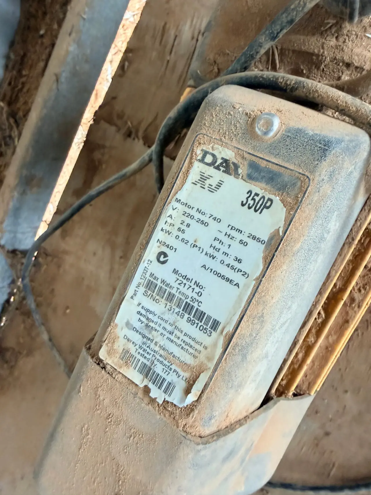 Davey 1" transfer pump ~ removed from old dairy ~ was working when last used - photo 2