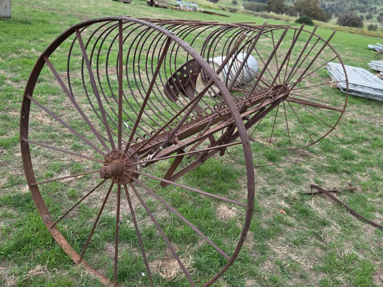 Used - Original Horse Drawn Stick Rake - photo 2