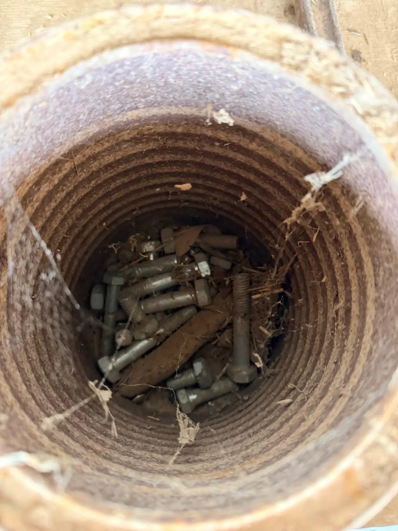 2 buckets of old nails, nuts, and bolts - photo 3