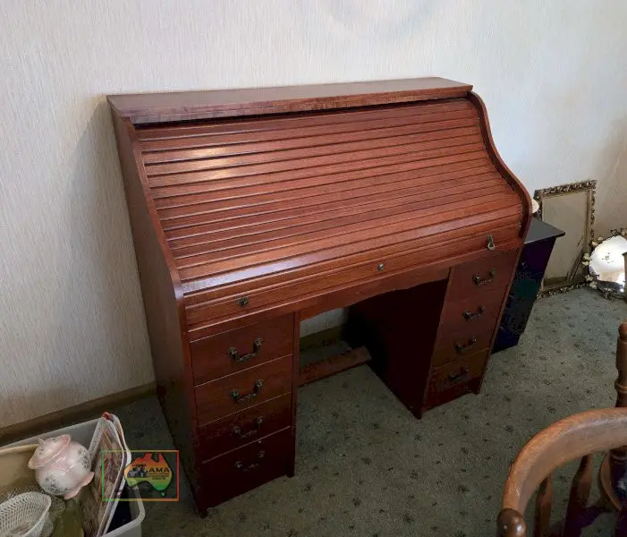 Timber Roll-top Study Desk - photo 1