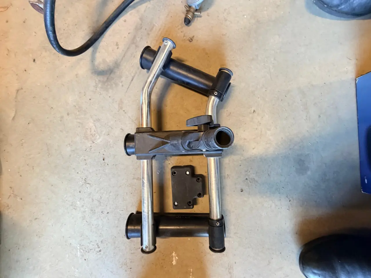 Fishing boat trombone / rod holder assembly - photo 2