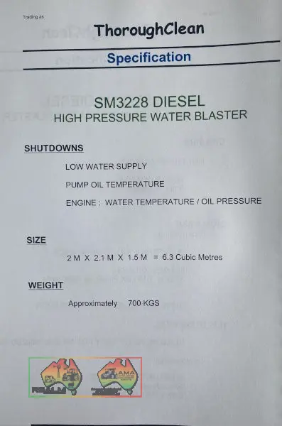 Diesel Powered High Pressure Water Blaster - photo 5
