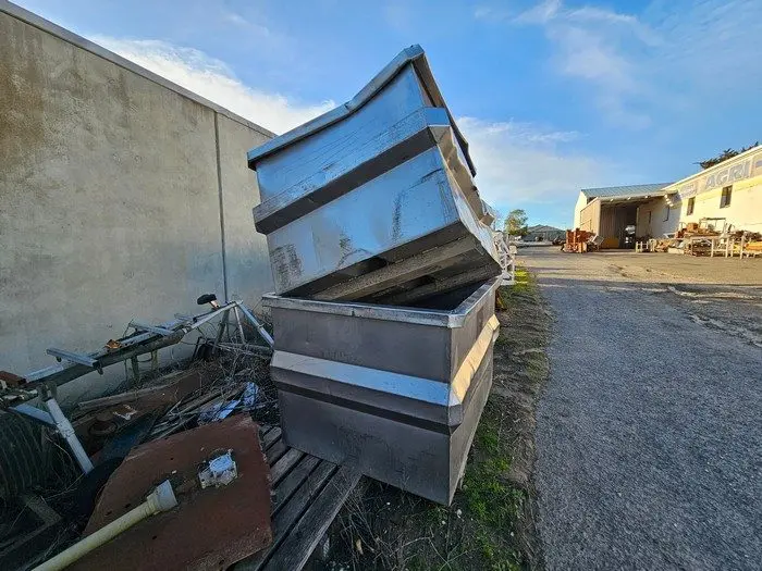 Stainless Grape Bins with Pallet Fork Slippers - photo 1