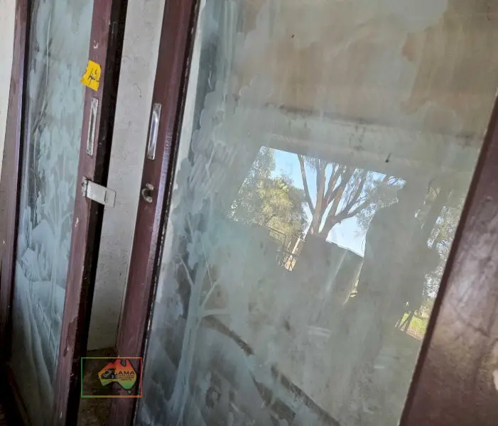 A Pair of Decorative Etched Glass Sliding Doors - photo 3