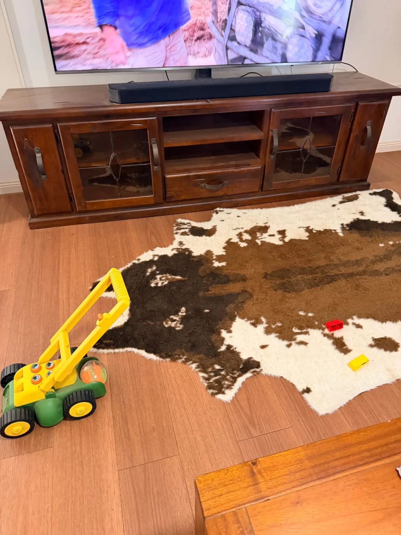Stained timber TV Cabinet 2200mm x 500mm - photo 3