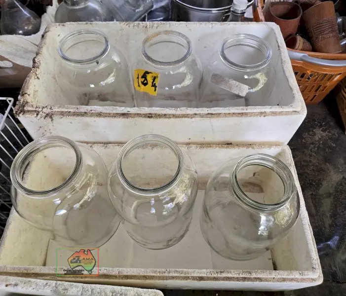 6x Large Glass Storage Jars - photo 1