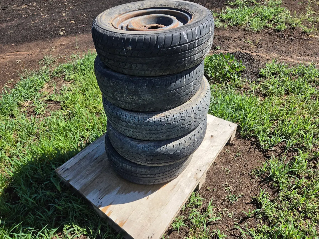 Used - 5x 14" Holden Rims & Tyres - photo 1