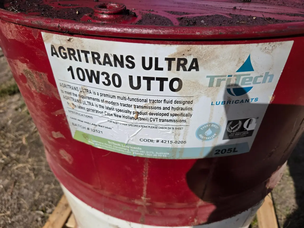 New - 75 Ltrs of Tri-Tech 10W30 Agri Trans Oil - photo 2