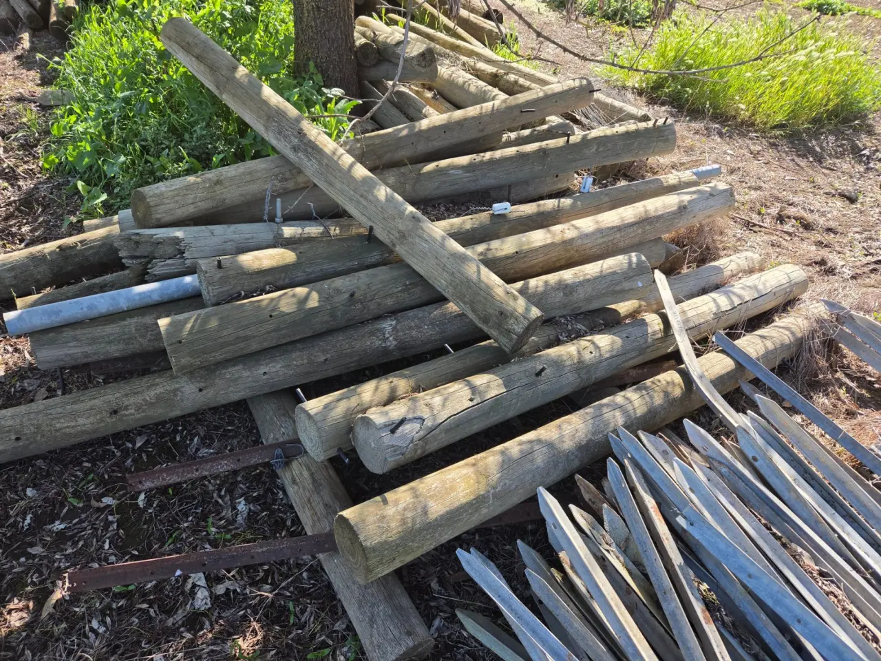 34x Assorted Pine Fence Posts - photo 4