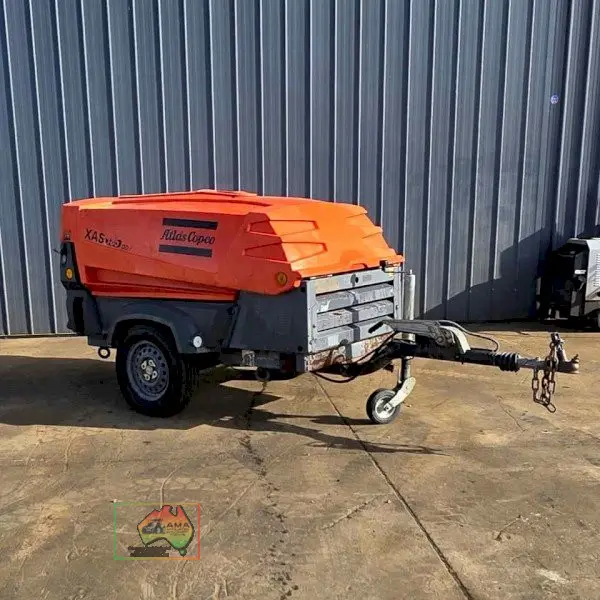 Atlas Copco XAS 185 Aftercooled Diesel Air Compressor + Blowgun & 20m ¾″ Hose - photo 2