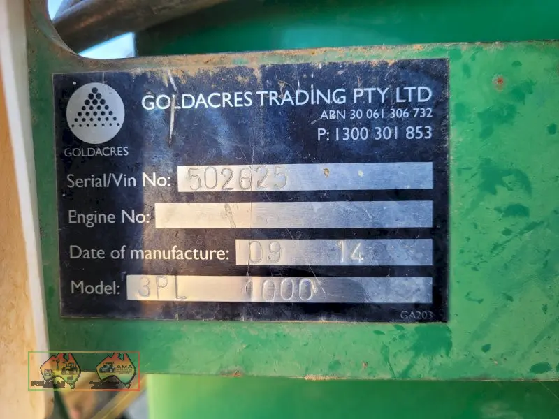 3pl, 1,000Ltr Gold-Acres Shielded Inter-row Sprayer - photo 10